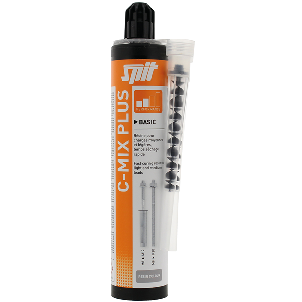 Cartouche scellement chimique C MIX Plus Spit pierre 300 ml + 2 buses