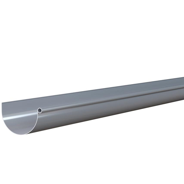 Gouttière MEP GD25 en PVC Gris - développé 250 MM - 4 M