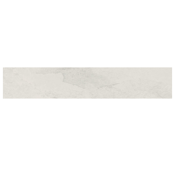Plinthe en grès émaillé effet pierre Edilis Ruben - 45,0 CM x 8,0 CM - ép. 8,5 MM - Blanc