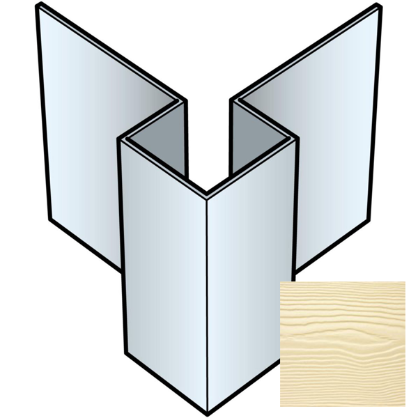 Profil d'angle extérieur symétrique pour bardage Cedral Lap