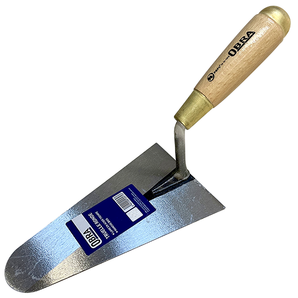Truelle italienne ronde Obra longueur 18 cm manche bois
