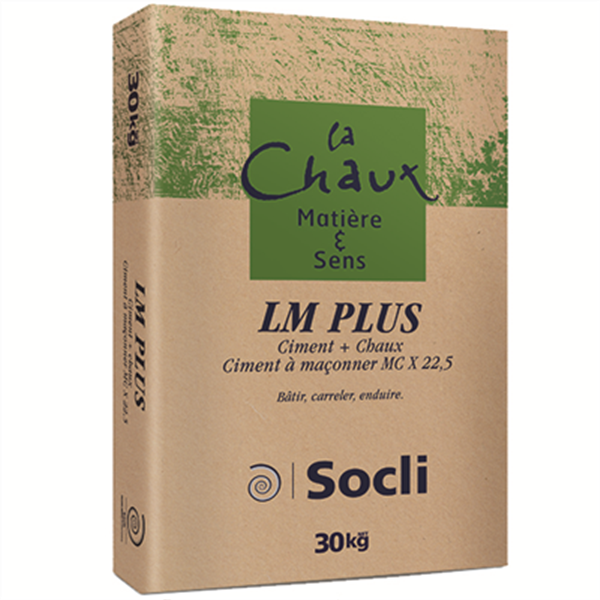 Liant à maçonner à la chaux hydraulique naturelle LM PLUS - Sac de 30 KG