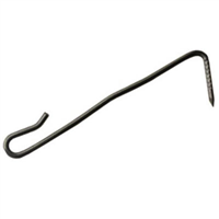 Crochet pointe fixation ardoise inox 17% talon 4 mm Ø 2,7 mm 8 cm x700