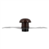 Chapeau de ventilation avec collerette d'étanchéité - diamètre 80 mm - marron
