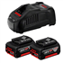 Pack 2 batteries + 1 chargeur batterie 18 volts 2 x 5.0 Ah(1600A002B8J) Bosch 1600A00B8J