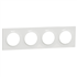 Plaque de finition quadruple Schneider Odace Styl - blanc brillant