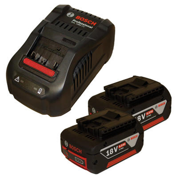 Pack 2 batteries + 1 chargeur batterie 18 volts 2 x 5.0 Ah(1600A002B8J) Bosch 1600A00B8J
