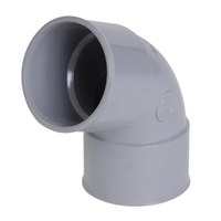Coude 67°30 à coller pour évacuation des eaux - Raccord femelle-femelle - Diamètre Ø 50 mm - Techtan - Gris