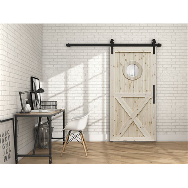 Système coulissant droit fer ROCDESIGN TYPE B porte bois Mantion RD-B-B