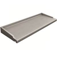 Appui de baie ou de fenêtre ABS 2 monobloc gris - 35,5 CM x 68 CM
