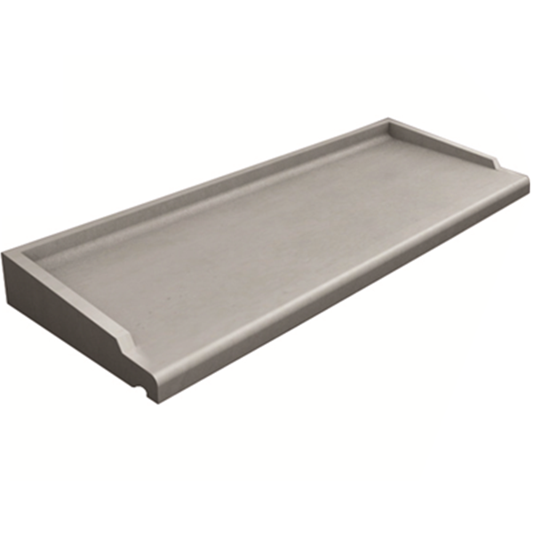 Appui de baie ou de fenêtre ABS 2 monobloc gris - 35,5 CM x 68 CM