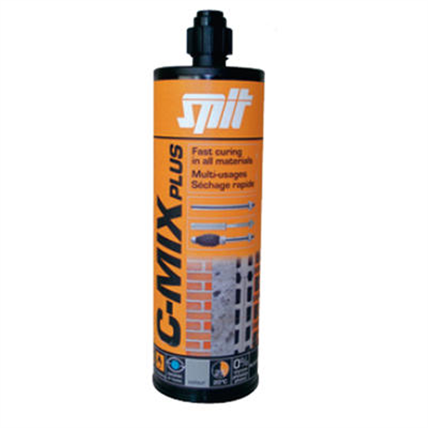 Cartouche scellement chimique C MIX Plus Spit couleur pierre 380 ml + 2 buses