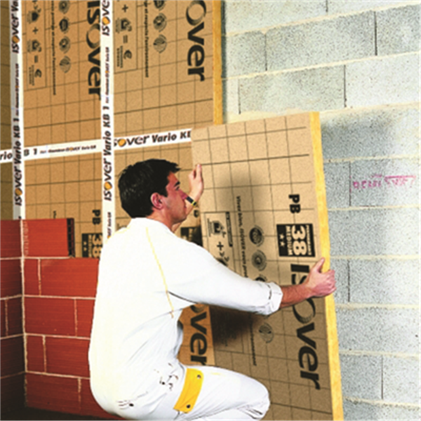 Laine de verre pour murs maçonnés PB 38 revêtu kraft - 75 MM