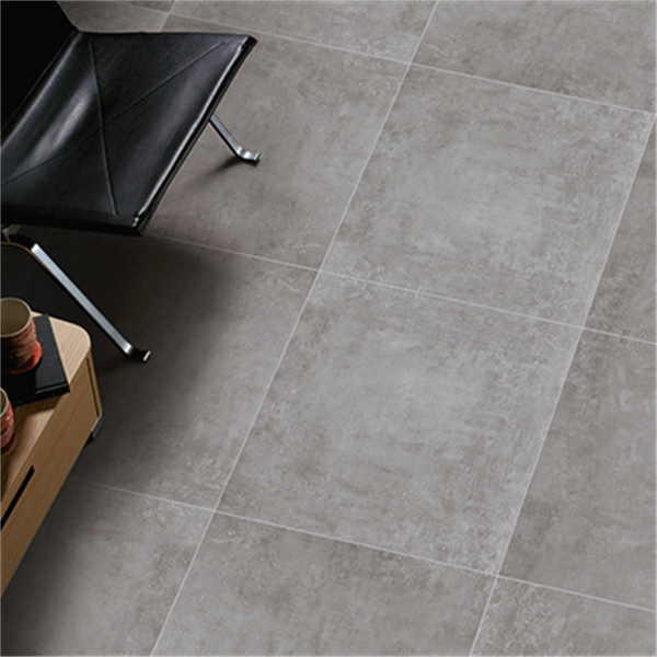 Carrelage de sol intérieur Ciment effet béton - Beige - 45,5 CM x 45,5 CM x 8 MM