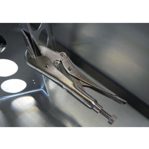 Pince étau bec plat 210 mm profondeur mâchoires 45 mm acier