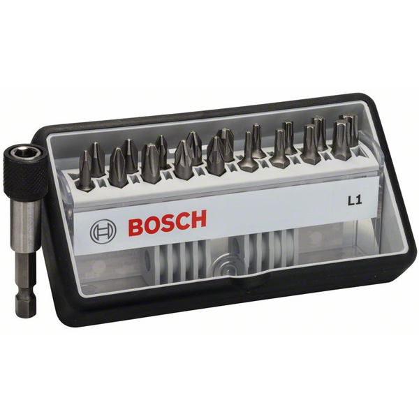 Coffret d'embouts de vissage Bosch extra-dure 18 pièces + porte-embout