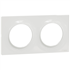 Plaque de finition double Schneider Odace Styl - blanc brillant
