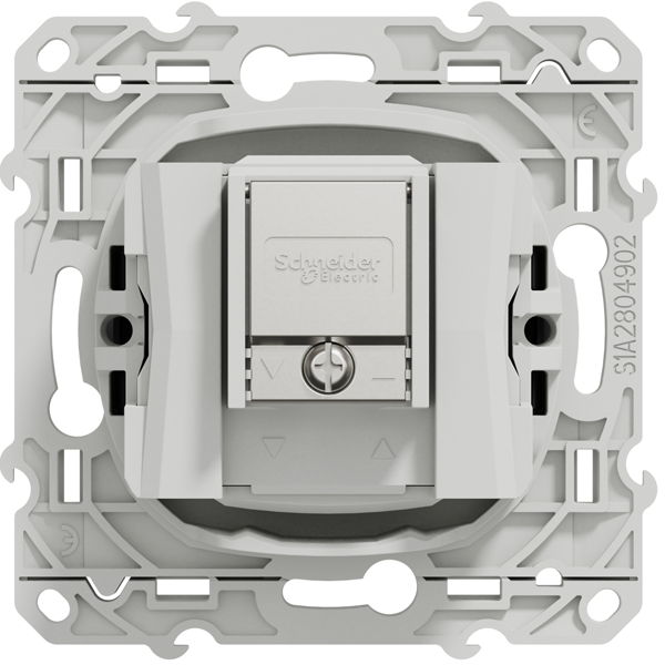 Prise TV FM et SAT Schneider Odace anthracite M CEI - IEC F - type F