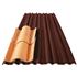 Plaque de sous-toiture pour tuiles canal - Flexoutuile profil T235 - Rouge - 2 M x 1,05 M