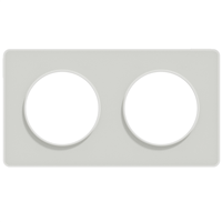 Plaque de finition double Schneider Odace Touch - translucide