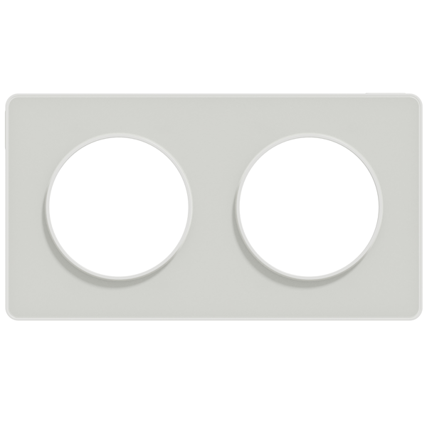 Plaque de finition double Schneider Odace Touch - translucide