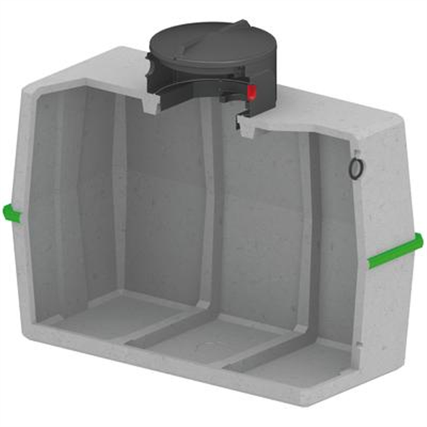 Cuve de stockage nue en béton pour eau de pluie - NBK - capacité 3000 l