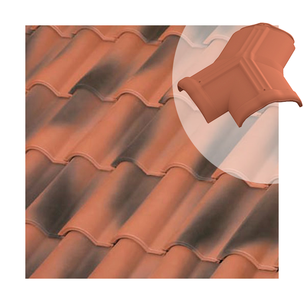 Poinçon 3 voies circulaire Tejas Borja - Nature rouge vieillie - 375 MM x 230 MM