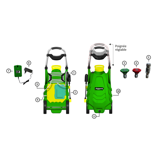 Pulvérisateur électrique autonome Algipulvé Pro III avec 2 batterie