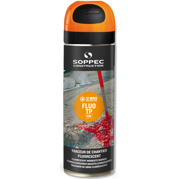 Traceur de chantier FLUO TP orange fluorescent Soppec 141516