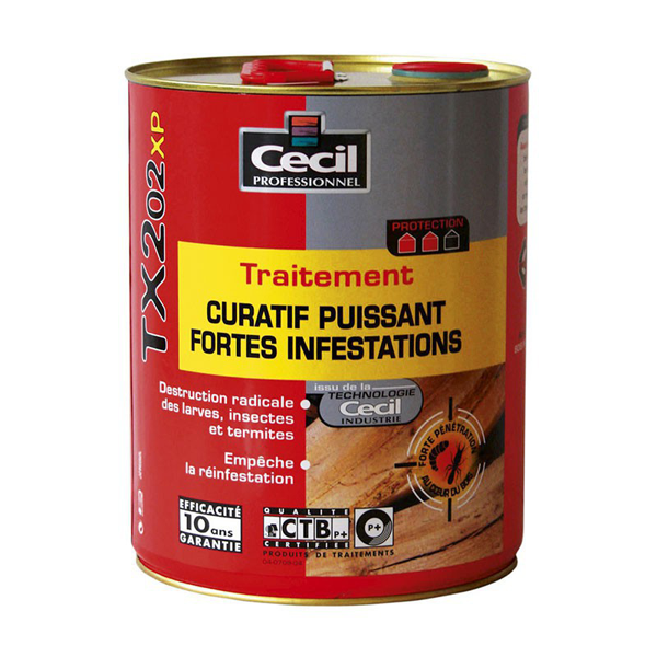 Traitement curatif insecticide bois - TX202 XP Cecil - Incolore - Bidon 5L