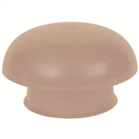 Chapeau de ventilation rond Nicoll - Diamètre 164,5 mm - Sortie 100 mm - Sans moustiquaire - PVC anti-UV - Sable