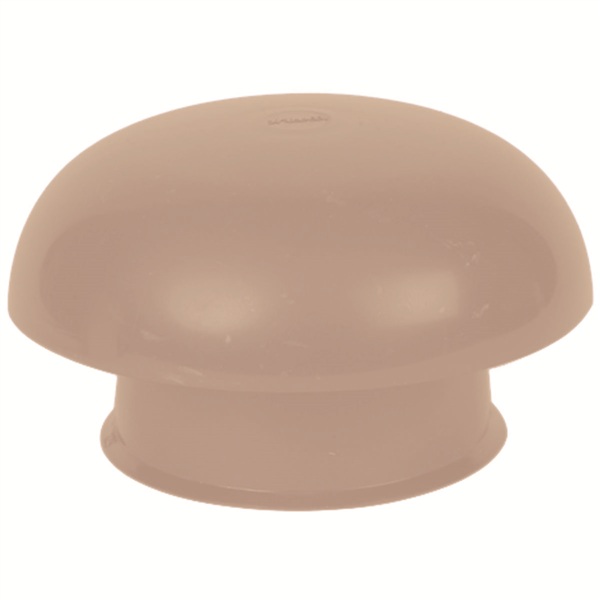 Chapeau de ventilation rond Nicoll - Diamètre 164,5 mm - Sortie 100 mm - Sans moustiquaire - PVC anti-UV - Sable