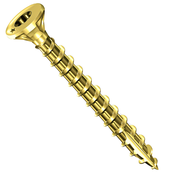Vis bois Rocket tête fraisée Torx bichromaté filetage total 4,5x30 mm