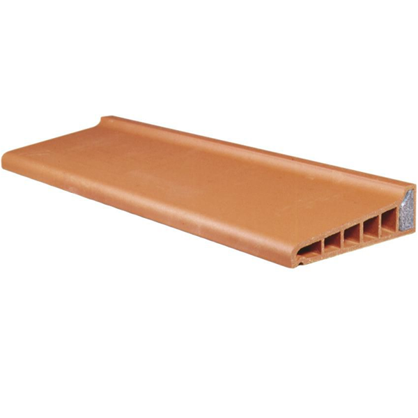 Appui de baie monolithe isolé Terreal APM35 rouge orangé - 34,5 CM x 10 CM x 1,28 M