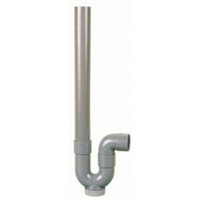 Siphon Nicoll pour machine à laver - Sortie horizontale orientable - Diamètre 40 mm - PVC gris