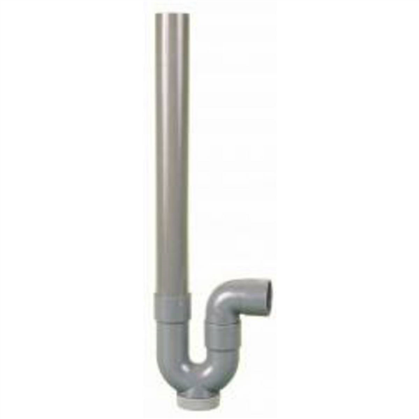Siphon Nicoll pour machine à laver - Sortie horizontale orientable - Diamètre 40 mm - PVC gris
