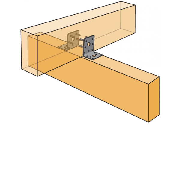 Équerre renforcée E8 75x160x60 mm Simpson Strong-Tie E8/2,5
