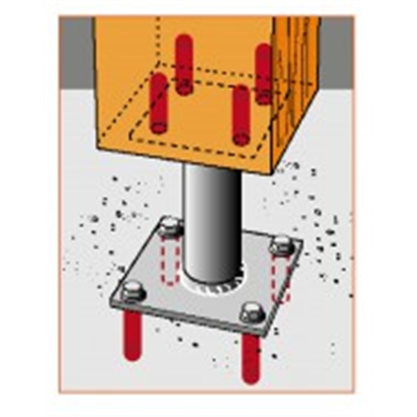Pied de poteau fixe PPA hauteur 150 mm : Simpson Strong-Tie PPA150 Simpson-Strong-Tie