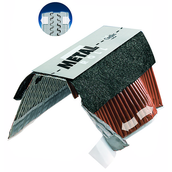 Closoir souple ventilé Metalroll Monier - Rouge sienne - 32-38 CM x 5 M