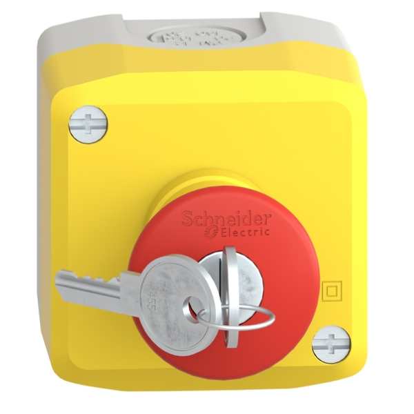 Bouton d'arrêt d'urgence Schneider XALK188F à clé - 10 A - Ø 40 mm