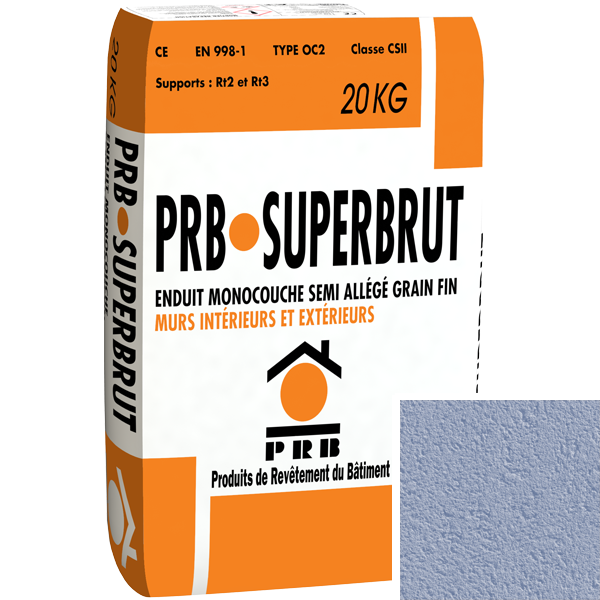 Enduit monocouche semi-allégé fin PRB Superbrut - Maldives - 20 kg