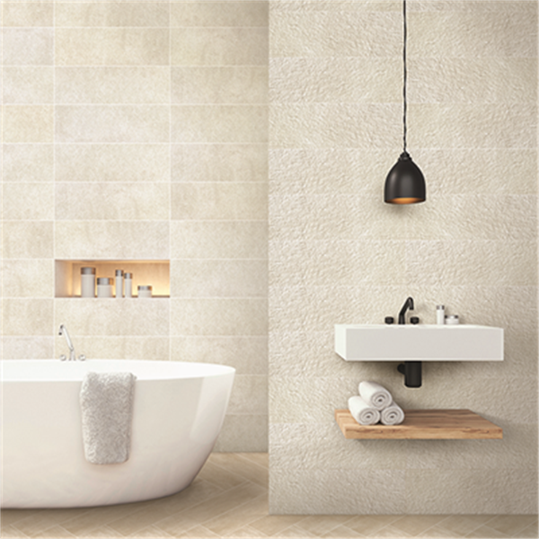 Faïence murale effet "pierre" EMOTION Décor Stripes - Bianco - 20 CMx60 CM ép.8 MM