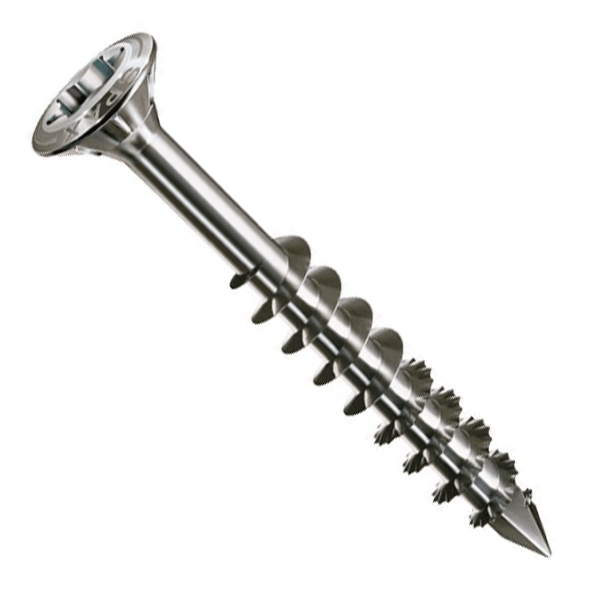 Vis façade - 4.5x60mm filetage partiel tête bombée acier inoxydable A2