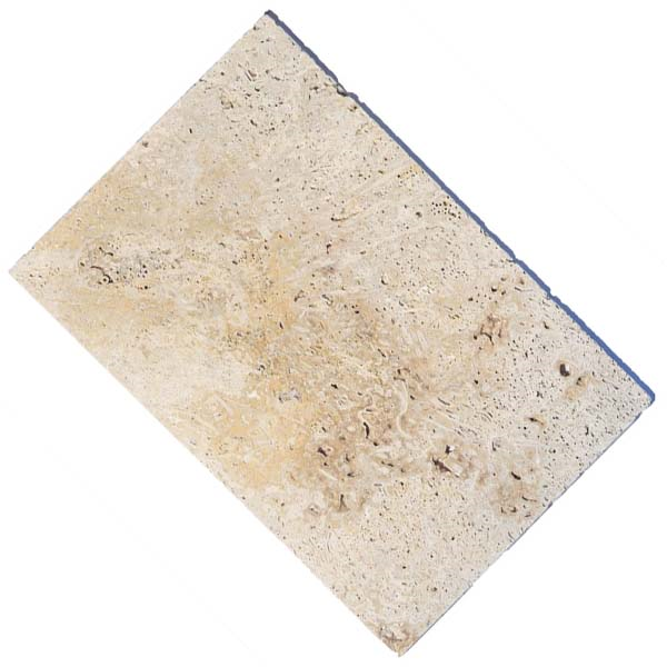 Dalle en pierre naturelle Travertin Rustic - Rustic - 61 CM x 40,6 CM - ép. 12 MM