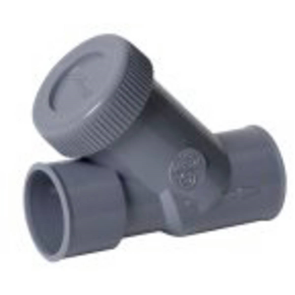 Clapet anti-retour Nicoll pour évacuation des eaux usées - Diamètre 40 mm - Angle 45° - PVC - Gris