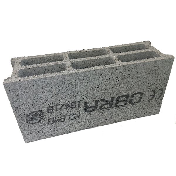 Bloc béton creux OBRA 500 x 150 x 250 mm - B40 - 3 parois 6 trous