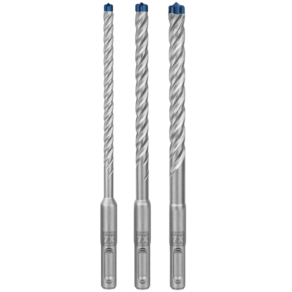 Coffret de 3 forets béton armé Expert SDS Plus-7X - 6 à 10 mm