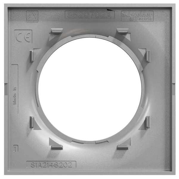 Plaque de finition simple Schneider Odace Styl - coloris aluminium