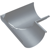 Équerre soudée intérieure en zinc pour gouttière de 250 MM