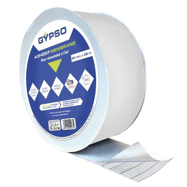Adhésif membrane pour étanchéité à l’air Gypso